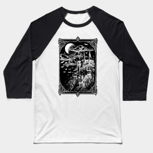 Dracula's Castle Baseball T-Shirt